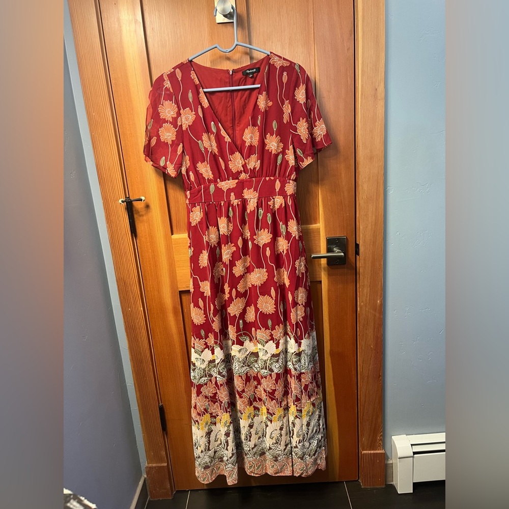Madewell tulip sleeve maxi dress floral print